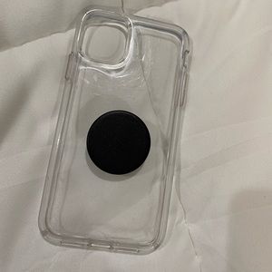 iPhone 11 clear Speck case with black PopSocket